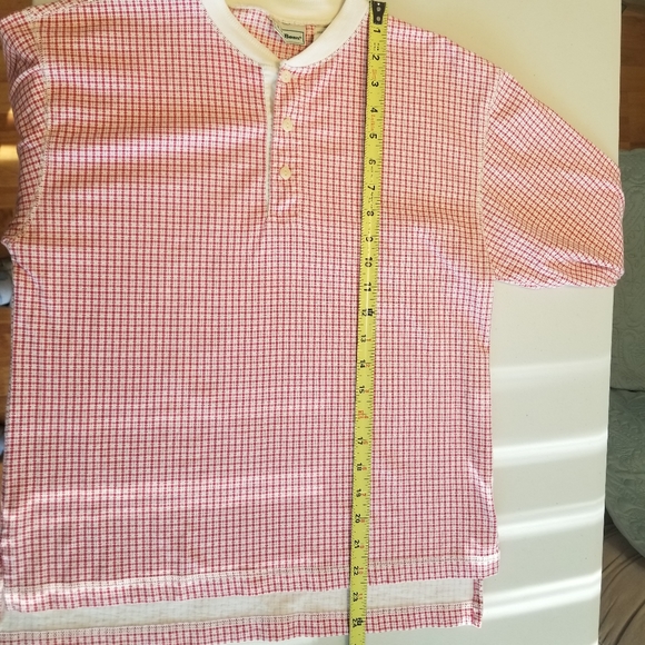 L.L. Bean Kids Red Patterned Henley Shirt - Picture 10 of 10